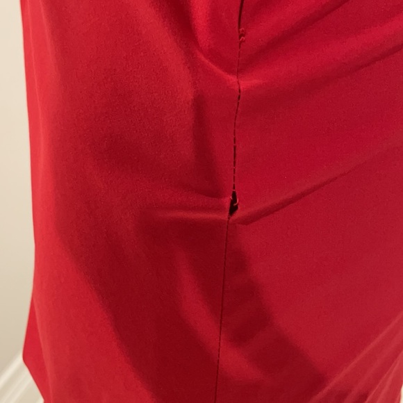 Cynthia Steffe over the knee red draped dress - Picture 8 of 10